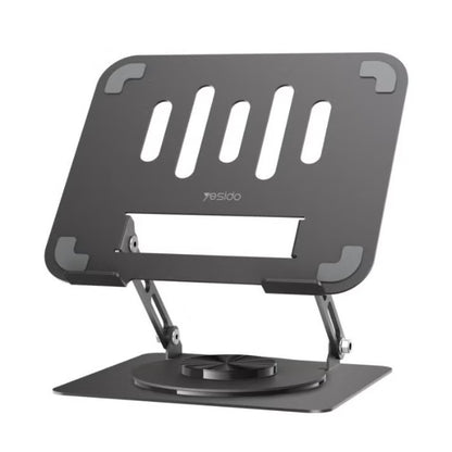Yesido LP08 360° Rotating Adjustable Metal Laptop Stand - Ergonomic, Foldable Desktop Holder with Heat Dissipation for Laptops & Tablets