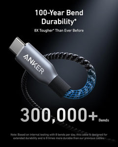 Anker Prime USB-C to USB-C Cable – 6ft (240W, Upcycled-Braided)