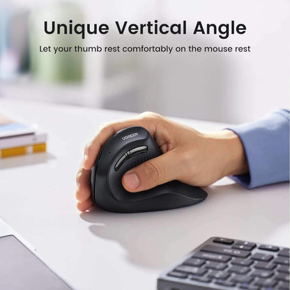 UGREEN Vertical Wireless Mouse Ergonomic Mouse with 5 Buttons