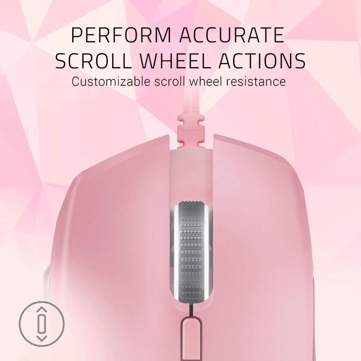 Razer Basilisk Wired Gaming Mouse - Quartz Pink