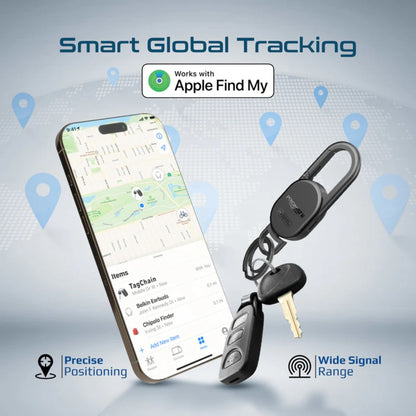 Promate TagChain Smart Carabiner Keychain with Apple Find My Precision Locator