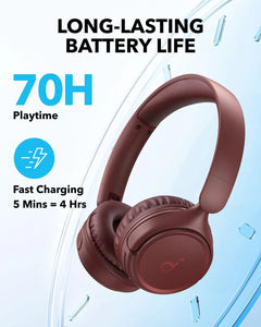 Anker SoundCore H30i Wireless On-Ear Headphones – Red - A3012H91