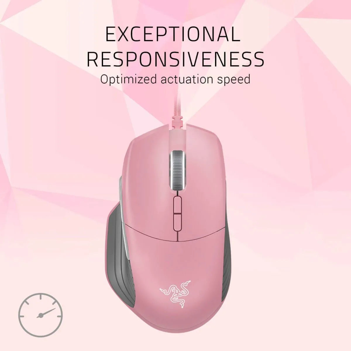 Razer Basilisk Wired Gaming Mouse - Quartz Pink