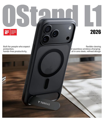 TORRAS Ostand L1 for iPhone 18 Pro/Pro Max Case - Black