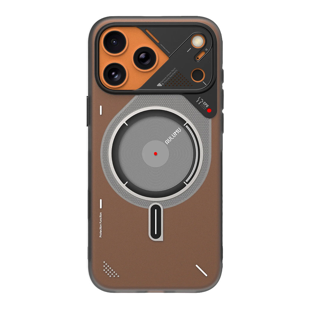 Aulumu A17 Frosted Case for iPhone 17 Pro / 17 Pro Max - Translucent Gray | Subtle Glow-in-the -Dark | MagSafe