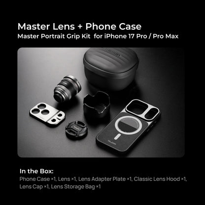 Telesin Master Portrait Grip Kit for iPhone 17/18 Pro Max - For iPhone 17/18 Pro Max Master Grip + Master Lens