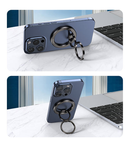 Yesido C206 Zinc Alloy 180 Degree Dlip And Fold Built-in N52 Double Ring Metal Folding Ring Phone Holder