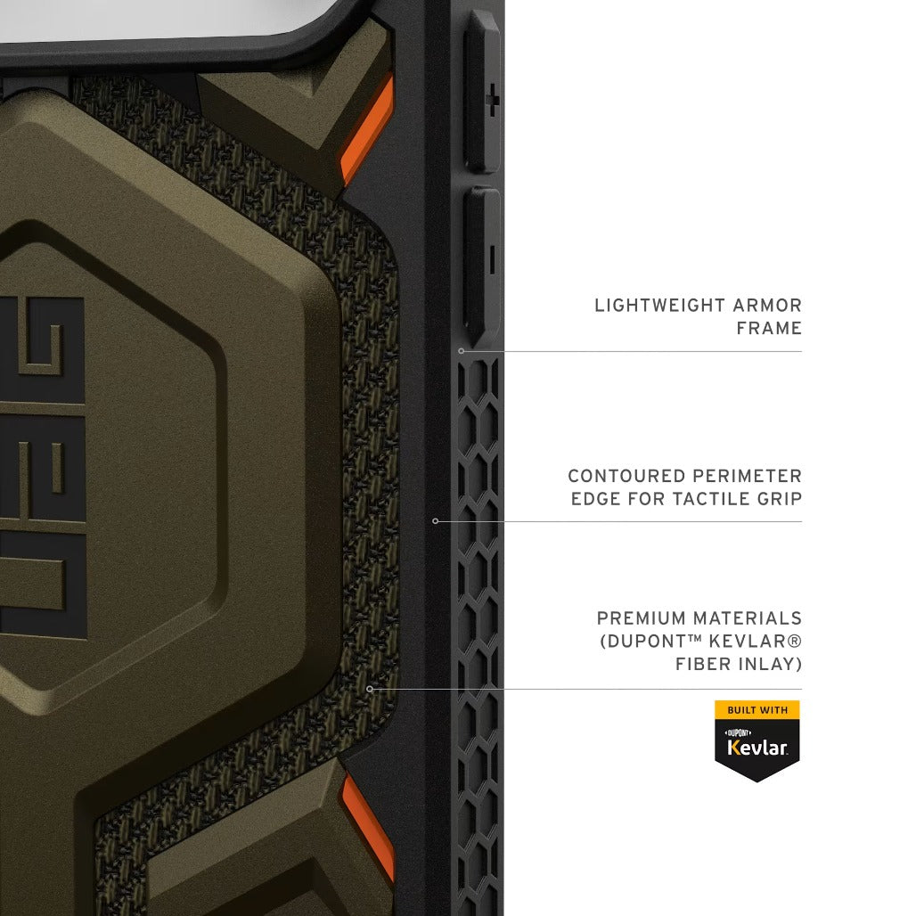 UAG Monarch Pro Kevlar iPhone 17 Pro Max Case - Kevlar Element Green