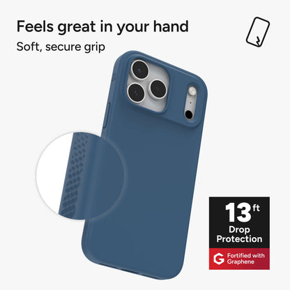 Zagg Manhattan Snap for MagSafe Slim Phone Case For iPhone 17 Pro/17 Pro Max - Ocean Abyss Blue