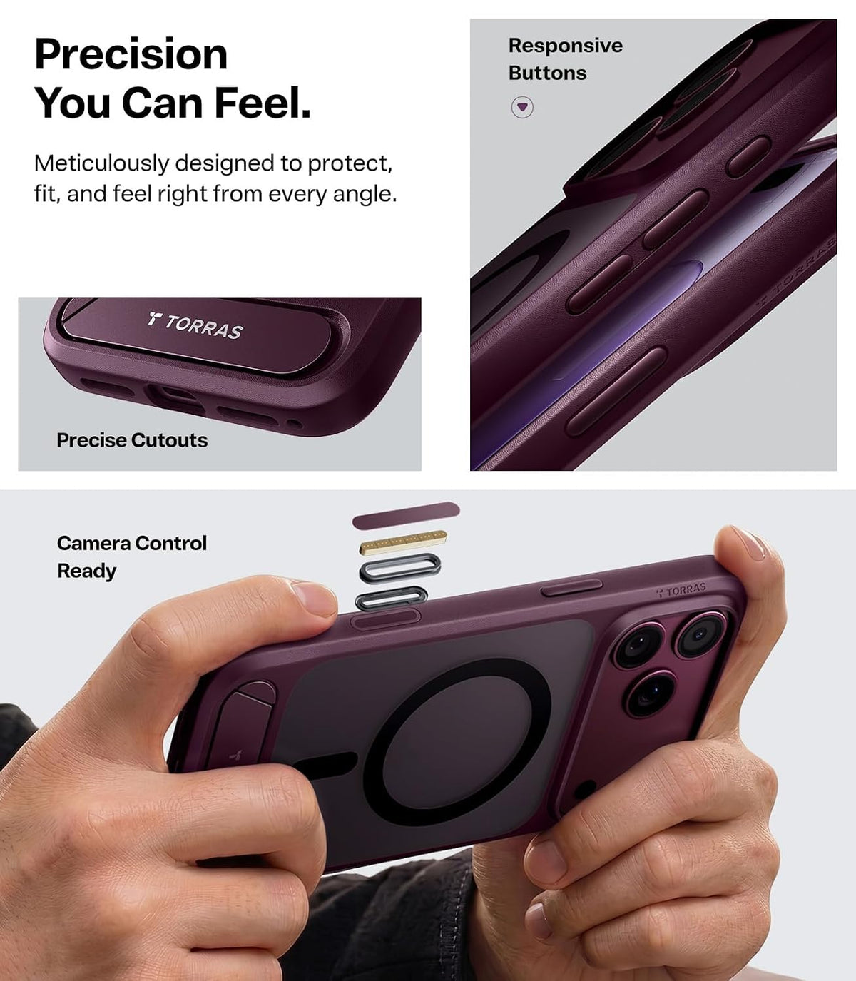 TORRAS Ostand L1 for iPhone 18 Pro/Pro Max Case - Dusk Purple