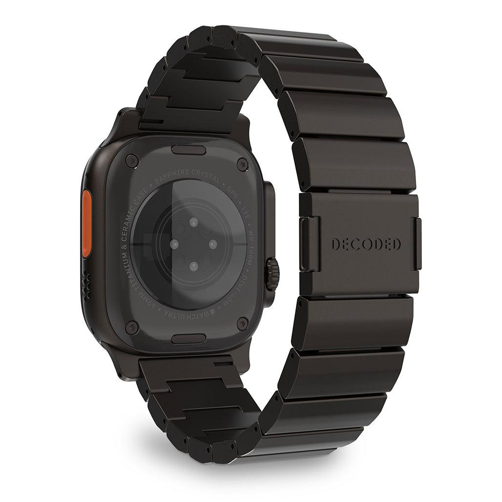 Decoded Black Titanium Watch Band for Apple Watch Ultra 1, 2 & 3 – Magnetic Metal Link Bracelet