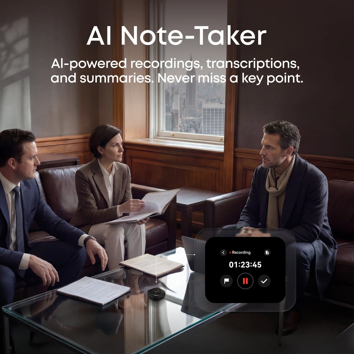 Anker Soundcore Liberty 5 Pro Max | Earbuds with AI Note-Taker Smart Case