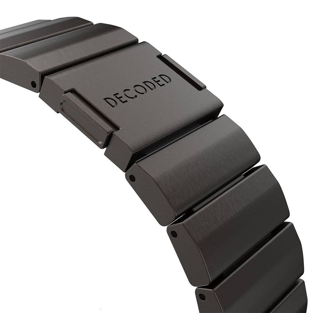 Decoded Black Titanium Watch Band for Apple Watch Ultra 1, 2 & 3 – Magnetic Metal Link Bracelet