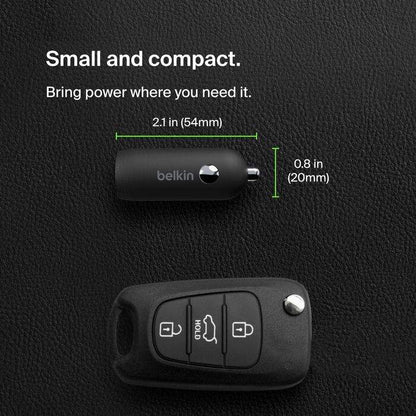 Belkin BoostCharge 30W USB-C Car Charger + USB-C to USB-C Cable