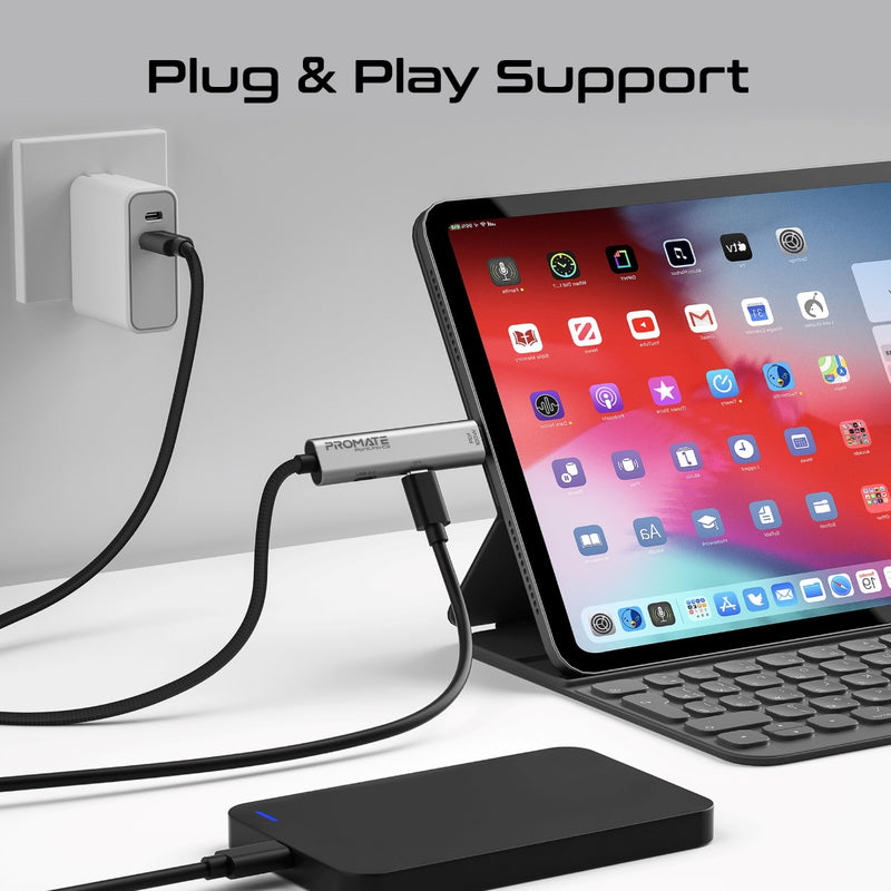 Promate 100W Power Delivery Dual USB-C Port Data and Charge Cable