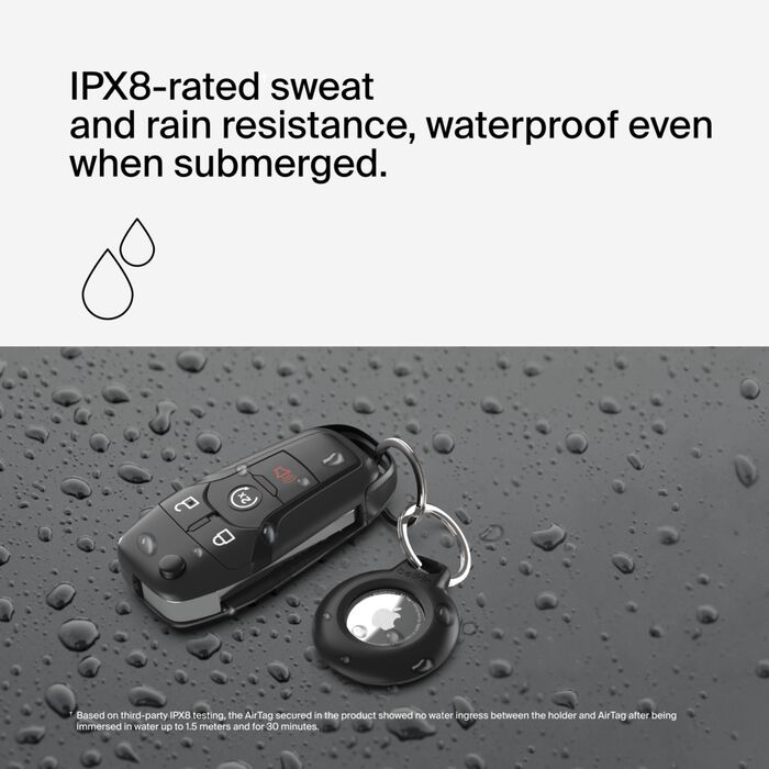 Belkin Waterproof Secure Holder with Key Ring for AirTag