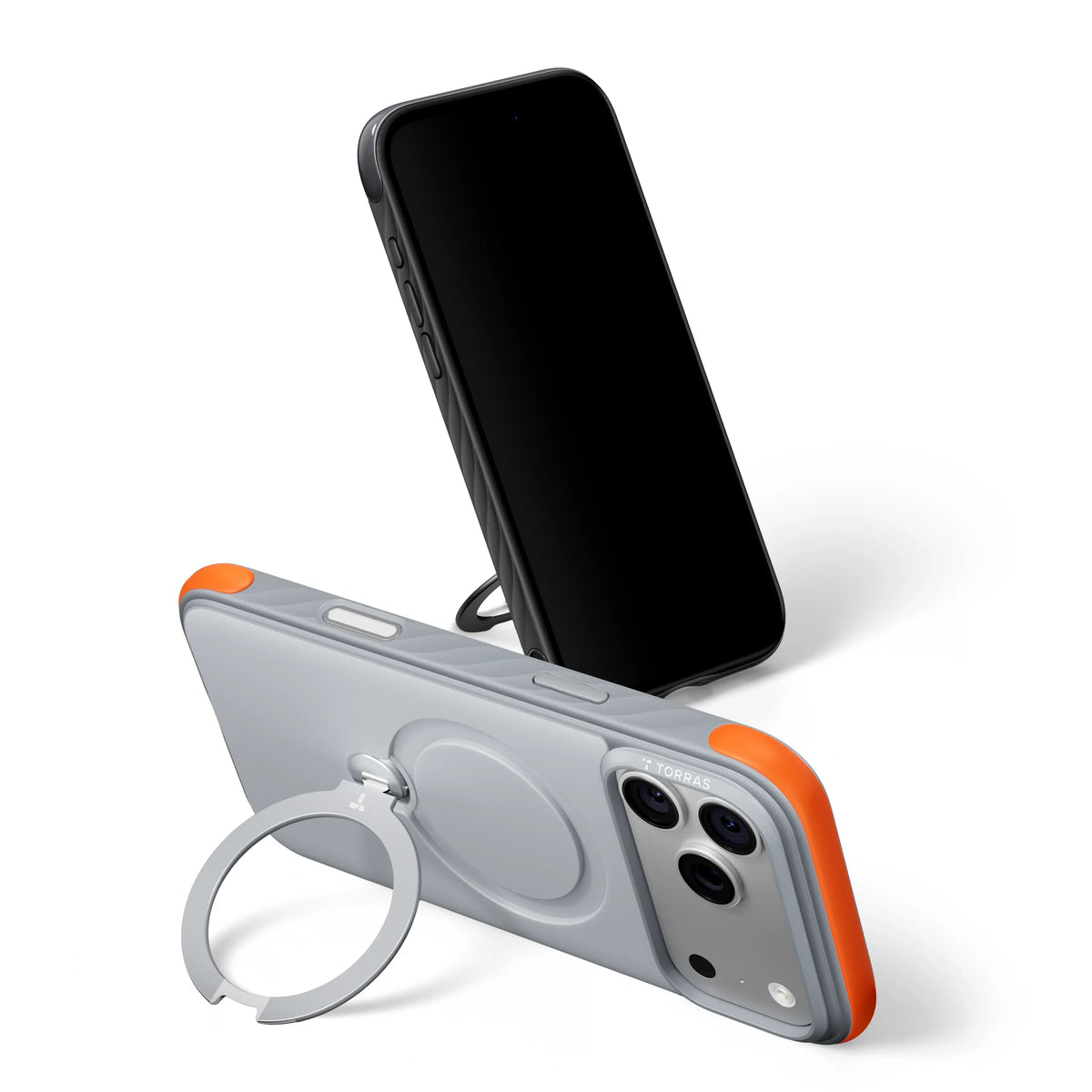 Torras Ostand Q3 Rugged for iPhone 18 Pro/18 Pro Max - Jet Black