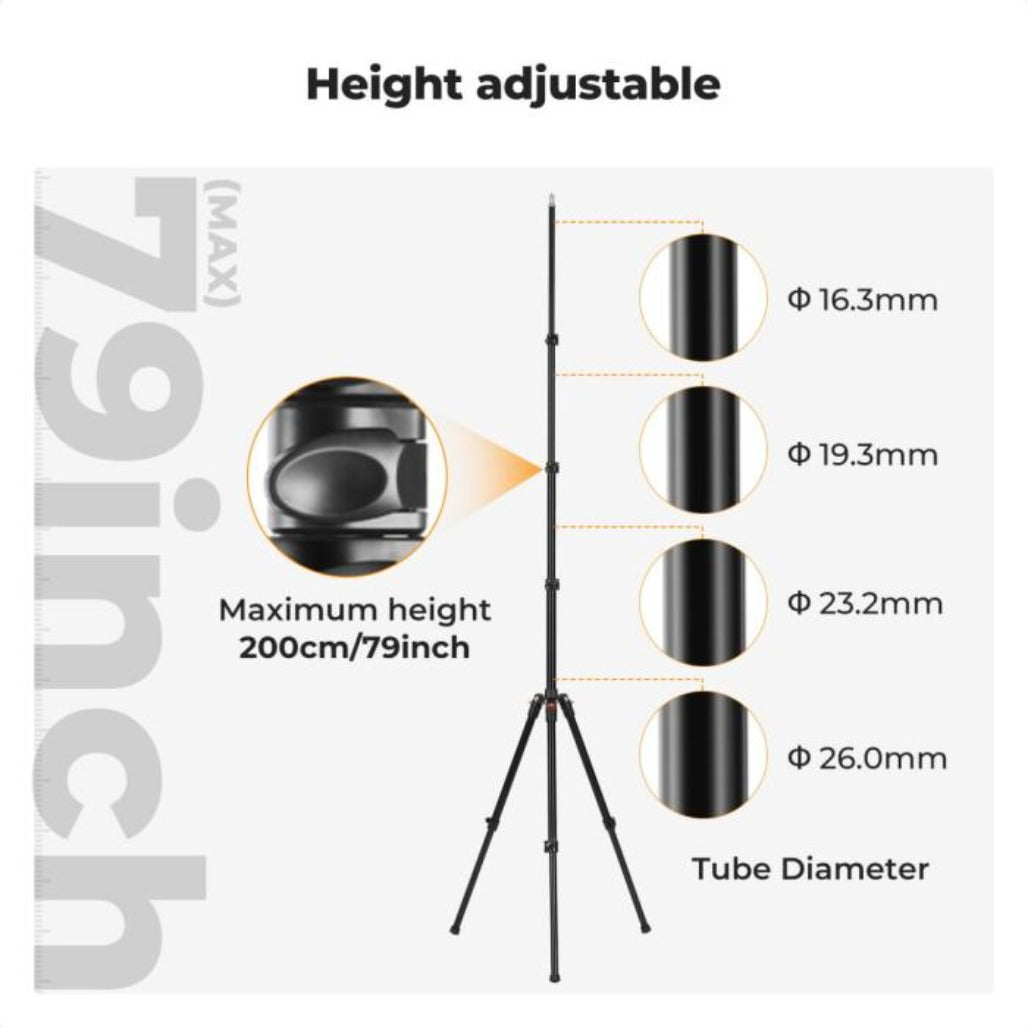 K&F Foldable Light Stands - 2.0m
