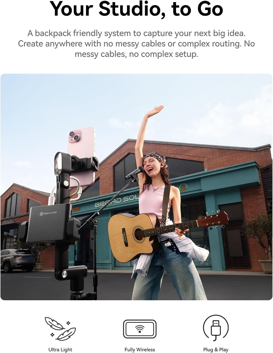 Hollyland MELO P1 Solo Wireless Handheld Microphone System