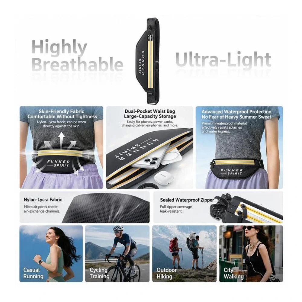 Yesido WB67 Double-Zip Running Waist Bag