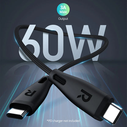 RAVPower RP-CB1037 60W C-C 1.2M USB2.0 3A Cable