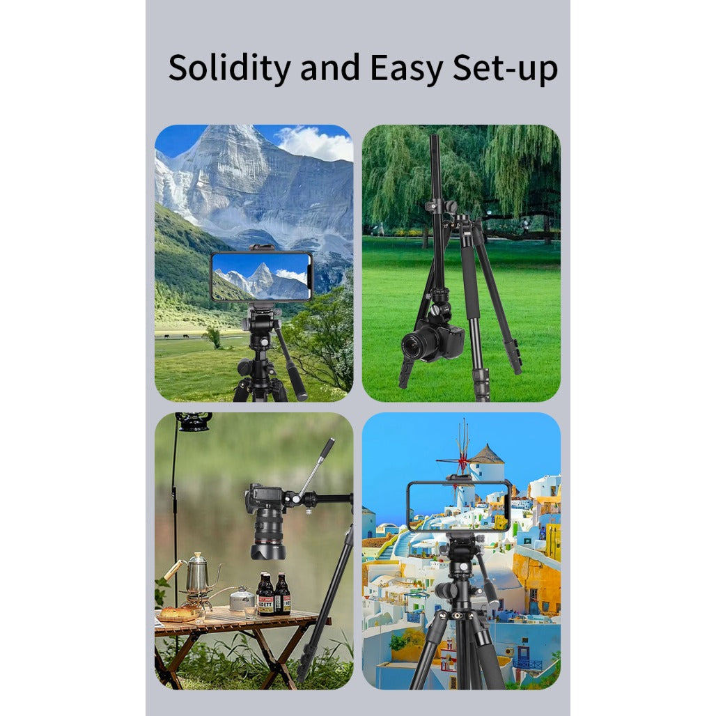 Jmary 2-in-1 Monopod & Horizontal Axis Tripod - KS355+HG60