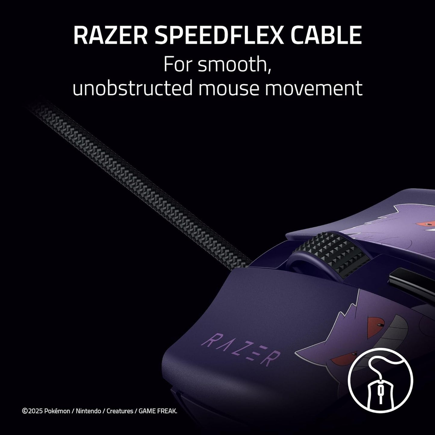 Razer Cobra Pokémon Gengar Edition - Lightweight Wired Gaming Mouse