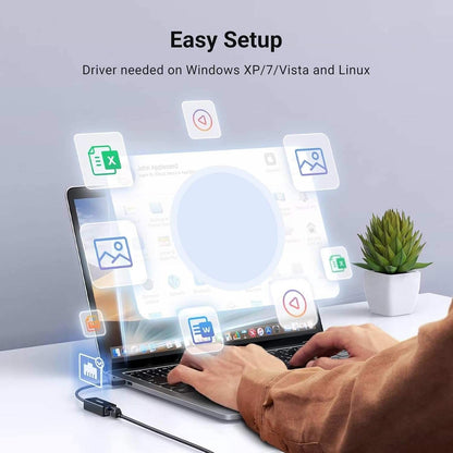 UGREEN USB-A to Ethernet Adapter 10/100 Mbps Network Adapter RJ45