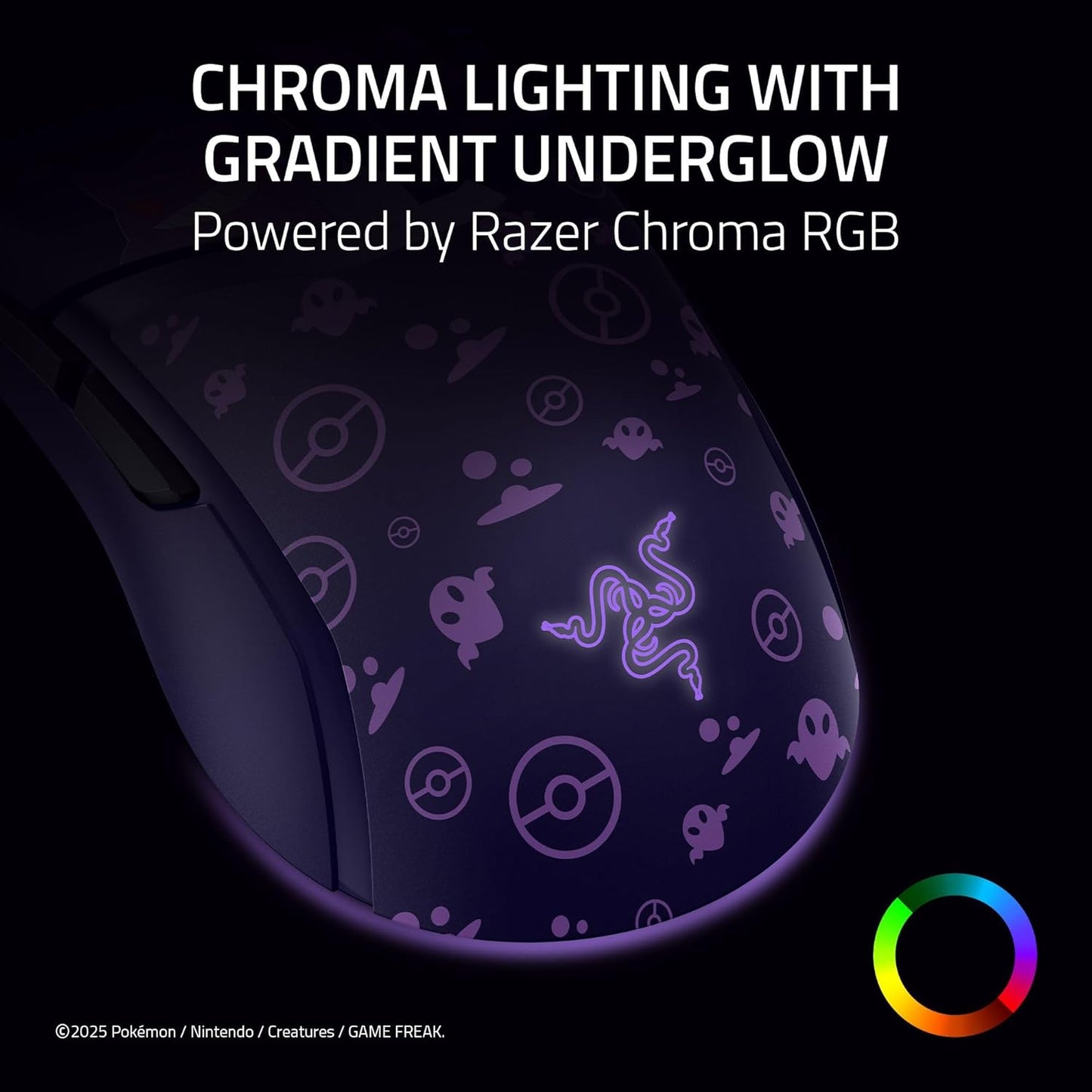 Razer Cobra Pokémon Gengar Edition - Lightweight Wired Gaming Mouse