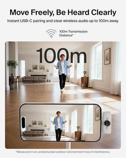 Belkin Stage Wireless Microphone - USB-C Dual Mic Kit - Sand