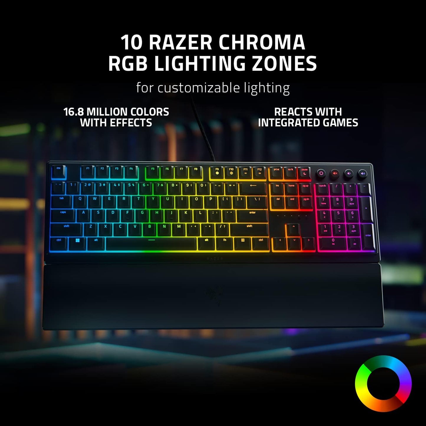Razer Ornata V3 – Ergonomic Clicky Gaming Keyboard with Razer Chroma™ RGB