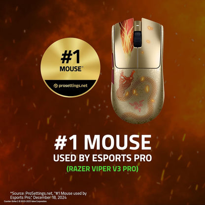 Razer Viper V3 Pro - Counter-Strike 2 Dragon Lore Wireless Gaming Mouse