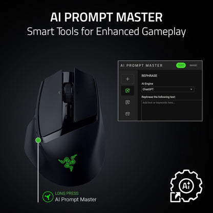 Razer Basilisk Mobile- Portable Ergonomic Wireless Gaming Mouse