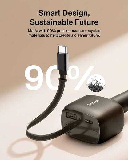 Belkin BoostCharge Retractable Car Charger 75W