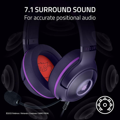 Razer Kraken Kitty V2 Pokémon Gengar Edition - USB Wired Headset