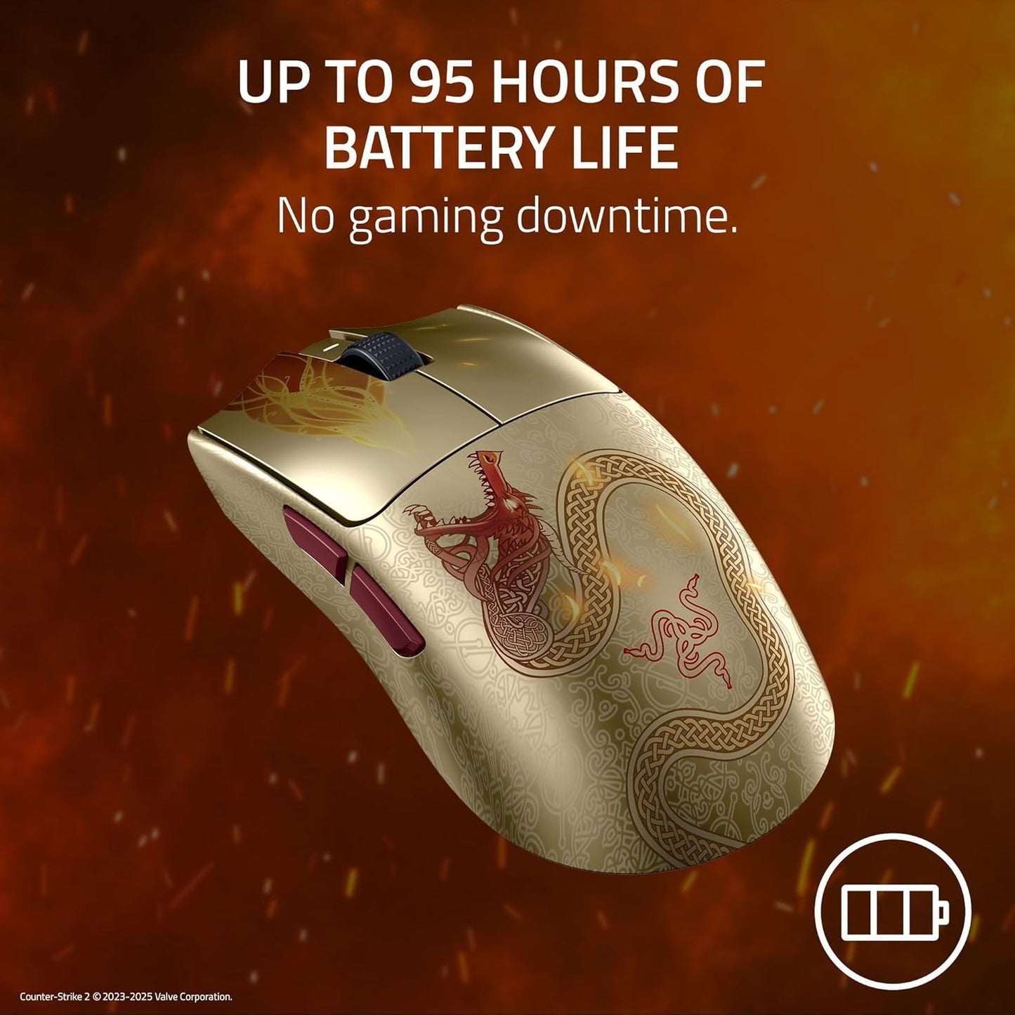 Razer Viper V3 Pro - Counter-Strike 2 Dragon Lore Wireless Gaming Mouse