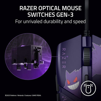 Razer Cobra Pokémon Gengar Edition - Lightweight Wired Gaming Mouse