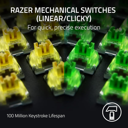 Razer BlackWidow V4 Pro Green Switch - Wired Full-Size Gaming Keyboard