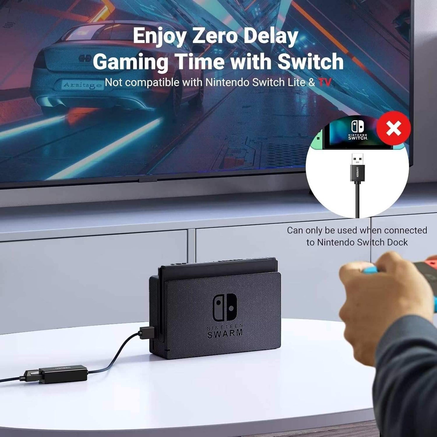 UGREEN USB-A to Ethernet Adapter 10/100 Mbps Network Adapter RJ45