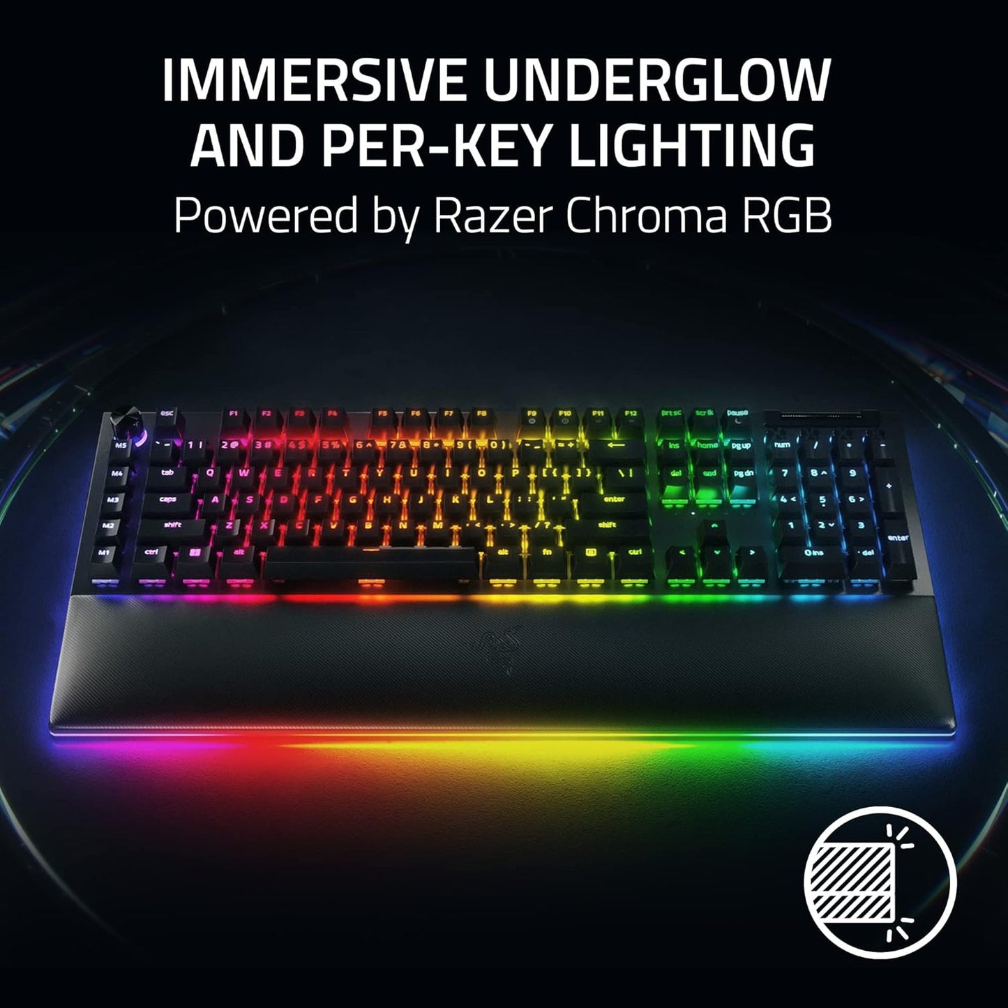 Razer BlackWidow V4 Pro Green Switch - Wired Full-Size Gaming Keyboard