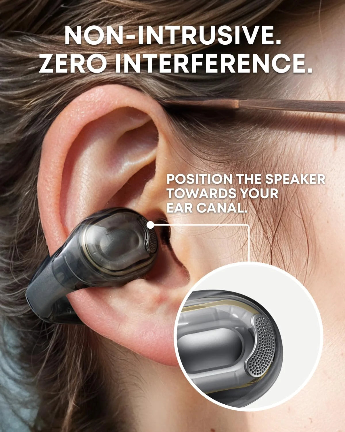 Anker Soundcore C40i - Clarity Black - Flexible and Comfortable Clip-On Earbuds