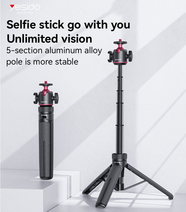 Yesido SF26 Tripod Stand + Camera, Phone Clip & Fill-In Light