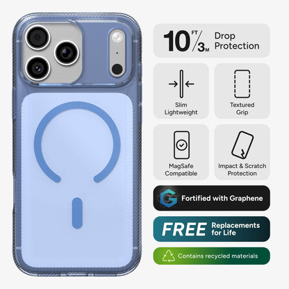 Zagg Luxe Snap For iPhone 18 Pro/18 Pro Max and iPhone 17 Pro/17 Pro Max - Blue Aurora Tinted