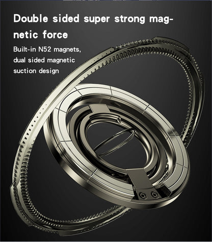 Yesido C206 Zinc Alloy 180 Degree Dlip And Fold Built-in N52 Double Ring Metal Folding Ring Phone Holder