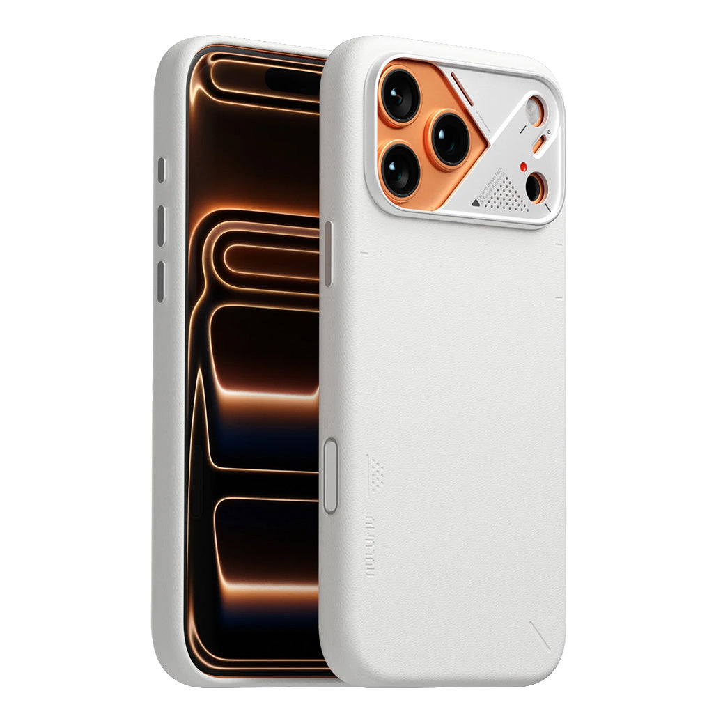 Aulumu A17 Vegan Leather Case for iPhone 17 Pro / 17 Pro Max - White | MagSafe