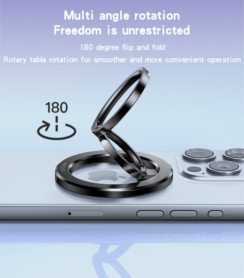 Yesido C206 Zinc Alloy 180 Degree Dlip And Fold Built-in N52 Double Ring Metal Folding Ring Phone Holder