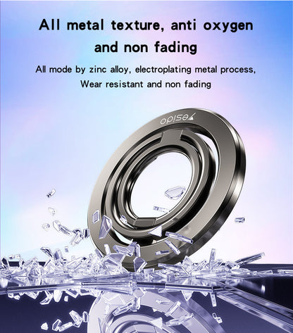 Yesido C206 Zinc Alloy 180 Degree Dlip And Fold Built-in N52 Double Ring Metal Folding Ring Phone Holder