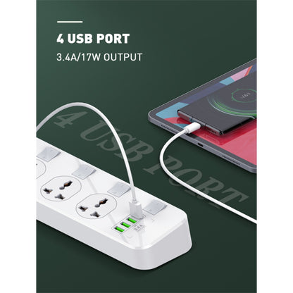 LDNIO 4 AC Outlets Universal Power Strip - SC4408