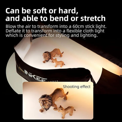 INKEE Gold Crow GC12 / GC20 Bi-Color LED Video Light – 2700K–6500K, CRI 95+, Waterproof IP66, Flexible Design, Built-In Battery