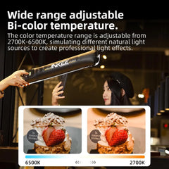 INKEE Gold Crow GC12 / GC20 Bi-Color LED Video Light – 2700K–6500K, CRI 95+, Waterproof IP66, Flexible Design, Built-In Battery